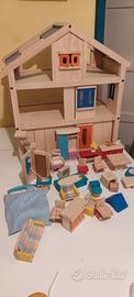casa bambole con accessori 