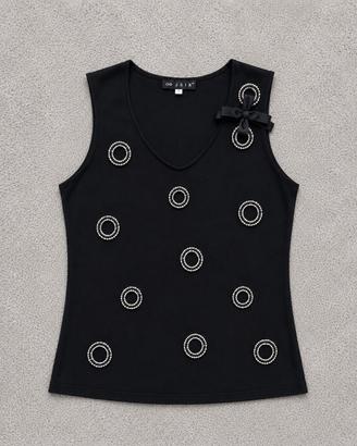 Join Canotta Donna Strass Fiocco Nera S