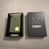 Accendino Zippo originale motivo quadrifoglio