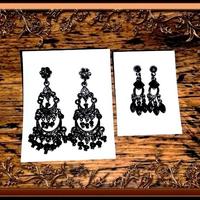 SET 2 PAIA ORECCHINI PENDENTI *STILE ANTICATO*