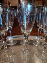 Set 6 bicchieri da flute - Logo Volpi - Nuovi