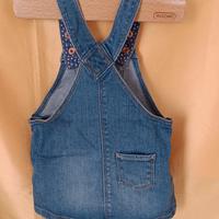 gonna salopette HM bimba 4/6 mesi cm 66/48 cotone