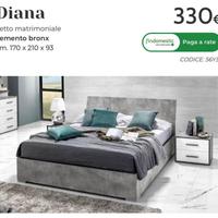 Letto contenitore e materasso in memory 27 cm