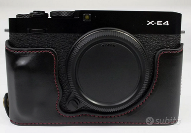 Custodia in vera pelle per  mirrorless Fuji X-E2