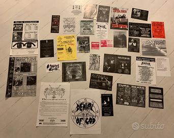 Collezione rarissimi Flyers band heavy metal