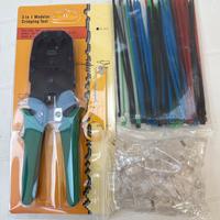 Pinza crimpatrice Ethernet+plug+fascette