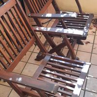 tavolo e 2 sedie in legno