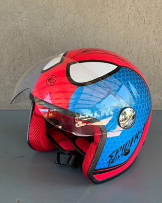 Casco bambino Spider-Man YS 48 con visiera