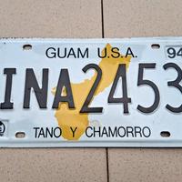 Targa vintage americana Isola di Guam del 1994