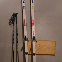 Sci da fondo+bastoni Easy Wax Plume