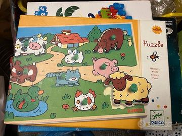 DJeco Puzzle animali in legno