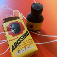Abissino tintura per calzature anni 30 blu vintage