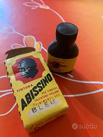 Abissino tintura per calzature anni 30 blu vintage
