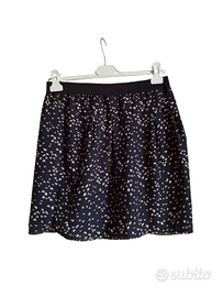 Minigonna con cuoricini beige Trend