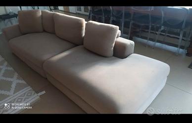 Divano color tortora sfoderabile