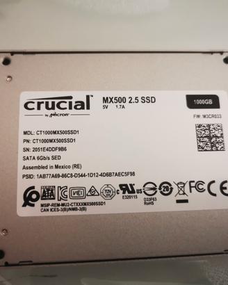 Ssd crucial 1 tera mx500