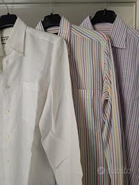 3 Camicie Uomo Estive - 1 lino 2 cotone, Taglia 39