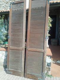 Persiana in legno a 2 battenti per balcone porta f