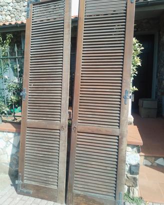 Persiana in legno a 2 battenti per balcone porta f