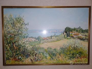 EDGARDO BECCALOSSI Panorama Lago di Garda _ Quadro