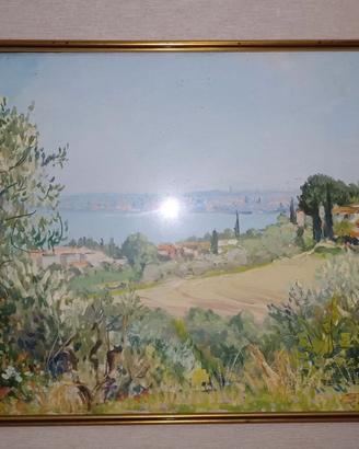 EDGARDO BECCALOSSI Panorama Lago di Garda _ Quadro