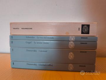 5 libri collana Einaudi – Classici russi e stranie