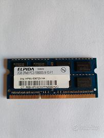 RAM MEMORIA 2GB 2Rx8 PC3-10600S 1333MHz
