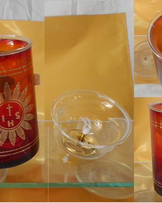 Lampade in vetro soffiato ad olio o cera liquida