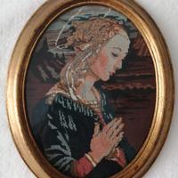 quadro Madonna ricamo mezzo punto
