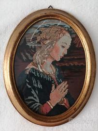 quadro Madonna ricamo mezzo punto