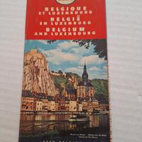 Esso:Carta stradale Belgio -Lux 1958