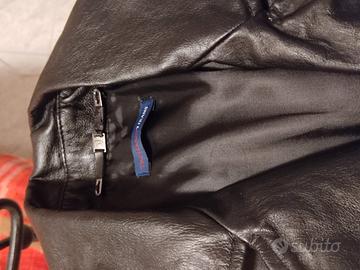 chiodo pelle Trussardi jeans