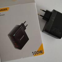 Caricatore rapido 100W 2x USB-C 2x USB-A
