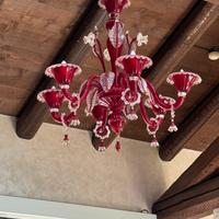 LAMPADARIO MURANO VETRO ARTISTICO CON 6 LUCI