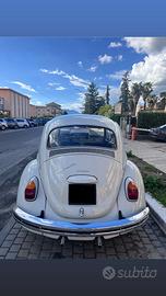 Maggiolino vetro piatto 1969 targa nera Roma