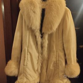 piumino con pelliccia di volpe