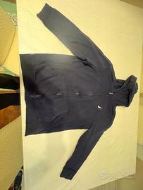 felpa blu con cerniera