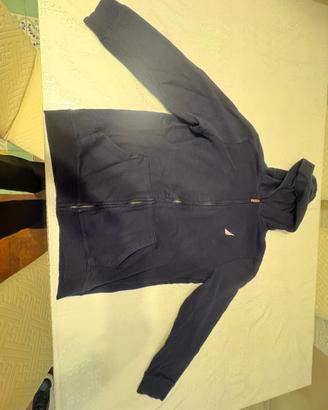 felpa blu con cerniera