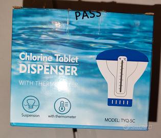 Dispenser cloro con termometro galleggiante Nuovo