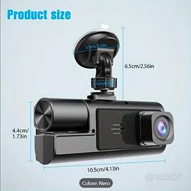 Dashcam Full HD 3 camere + SD 32GB Sandisk E. PRO