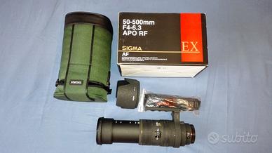 Tele obiettivo Sigma per Canon 50-500mm EX f/4-6.3