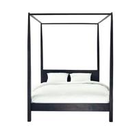 Letto baldacchino legno acacia