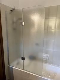 parete in vetro vasca da bagno