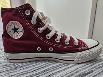 Scarpe converse alte bordeaux