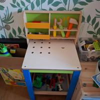 Tavolo da lavoro in legno bimbi
