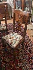 6 sedie in legno per tavolo da pranzo