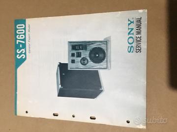 Manuale originale Casse acustiche SONY SS-7600