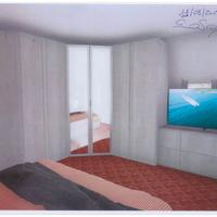 Armadio con cabina ad angolo + cassettiera