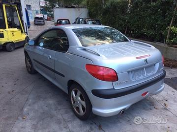 Ricambi Peugeot 206 CC 2002 1600cc benzina NFU