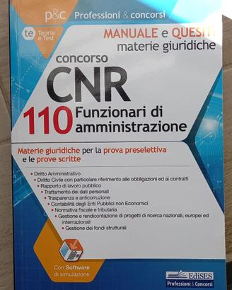 libro quesiti materie giuridiche concorso CNR funz
